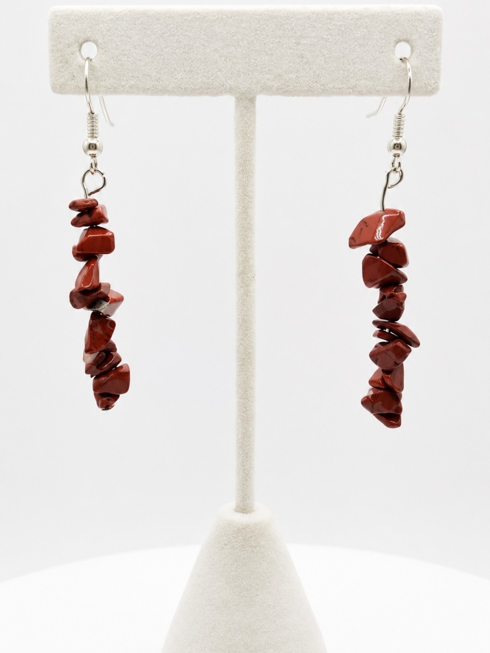Red Jasper Chip Dangle Earrings - Women's Jewelry